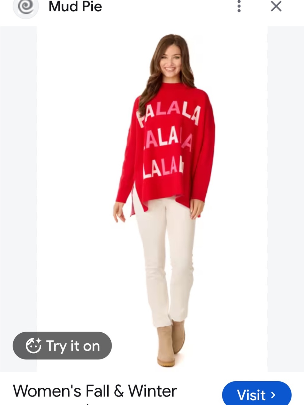 Mud Pie Holiday Jacquard sweater